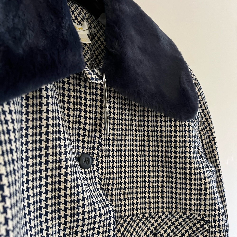 Anthropologie Maeve Tweed Faux Fur-Collar Jacket NWT - Picture 3 of 12